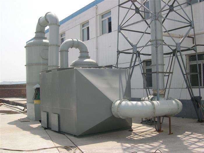 活性炭吸附濃縮+CO催化燃燒工藝流程圖